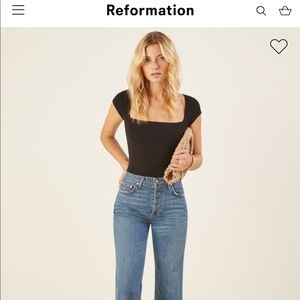 Reformation Bardot cropped top